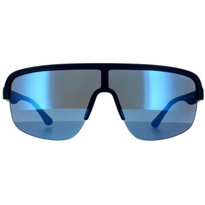 Police Semi Rimless Mens Matte Midnight Blue Mirrored 90041091 - One Size