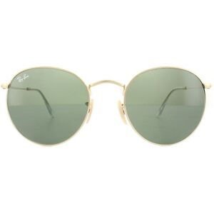 Ray-Ban Unisex Sunglasses Round Metal 3447 001 Gold Green 53mm - One Size