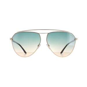Tom Ford Aviator Womens Rose Gold And Havana Green Gradient Binx Ft0681 Metal (Archived) - One Size