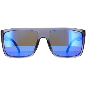 Carrera Rectangle Mens Grey Blue Mirror Sunglasses - One Size