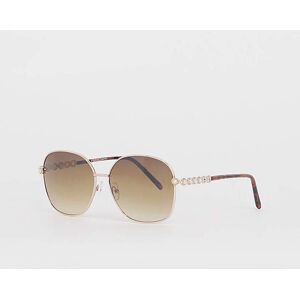 JD Williams Bonnie Round Frame Polarised Sunglasses Brown ONE SIZE female