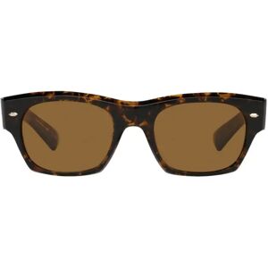 Oliver Peoples , Square Brown Tortoise Sunglasses with Mirror Lenses ,Brown male, Sizes: 51 MM