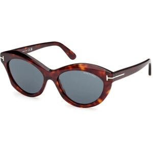 Tom Ford , Womens Oval Sunglasses Havana Glossy ,Brown male, Sizes: 55 MM