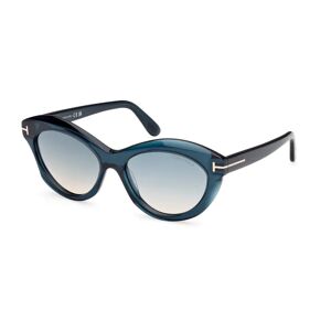 Tom Ford , Womens Oval Sunglasses Celeste Blue ,Blue female, Sizes: 55 MM