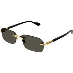 Gucci , Gucci micro rimless metal sunglasses ,Yellow female, Sizes: 56 MM