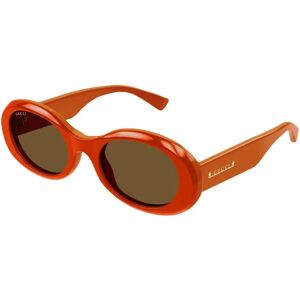 Gucci , Stylish Oval Sunglasses Gg1587S 003 ,Orange unisex, Sizes: 52 MM