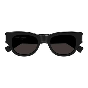 Saint Laurent , Bold Oval Black Sunglasses ,Black female, Sizes: 49 MM
