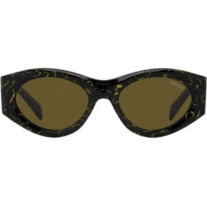 Prada , Unique and Inimitable Oval Sunglasses ,Black unisex, Sizes: 53 MM