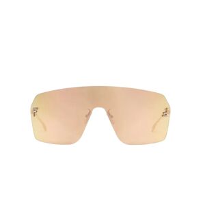 Fendi , Crystal Mask Sunglasses with Green Mirror ,Yellow female, Sizes: ONE SIZE