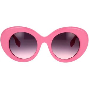 Burberry , Bold Round Sunglasses with Brand Logo ,Pink female, Sizes: 49 MM