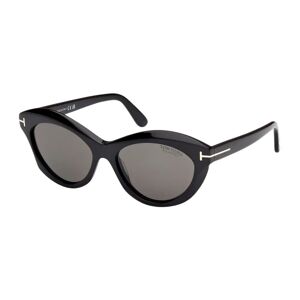 Tom Ford , Oval Black Sunglasses ,Black female, Sizes: 55 MM