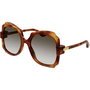 Gucci , Oval Oversized Sunglasses Bordeaux Ivory ,Brown female, Sizes: 57 MM