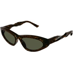 Balenciaga , Bb0207S Havana Green Sunglasses ,Brown unisex, Sizes: 54 MM