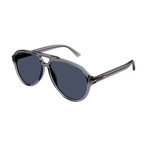 Gucci , Unisex Aviator Sunglasses in Grey Transparent ,Gray unisex, Sizes: 58 MM