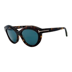 Tom Ford , Oval Trendy Sunglasses Tf1111 ,Brown female, Sizes: ONE SIZE