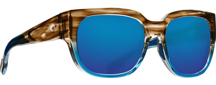 Photos - Sunglasses Costa Del Mar Costa Waterwoman  - Shiny Wahoo/Blue Mirror 