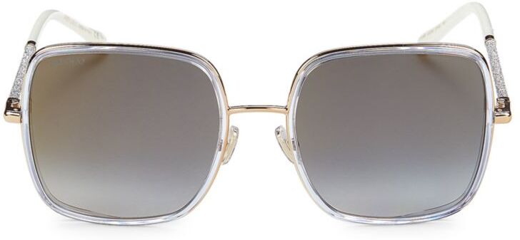 Photos - Sunglasses JIMMY CHOO Women's Jayla 57MM Square  - Grey - female - Size: on 