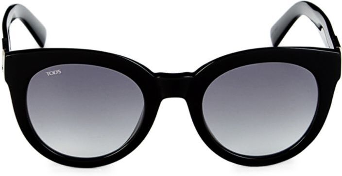 Photos - Sunglasses Tod’s Tod's Women's 51MM Oval  - Black - female - Size: one-size 04000 