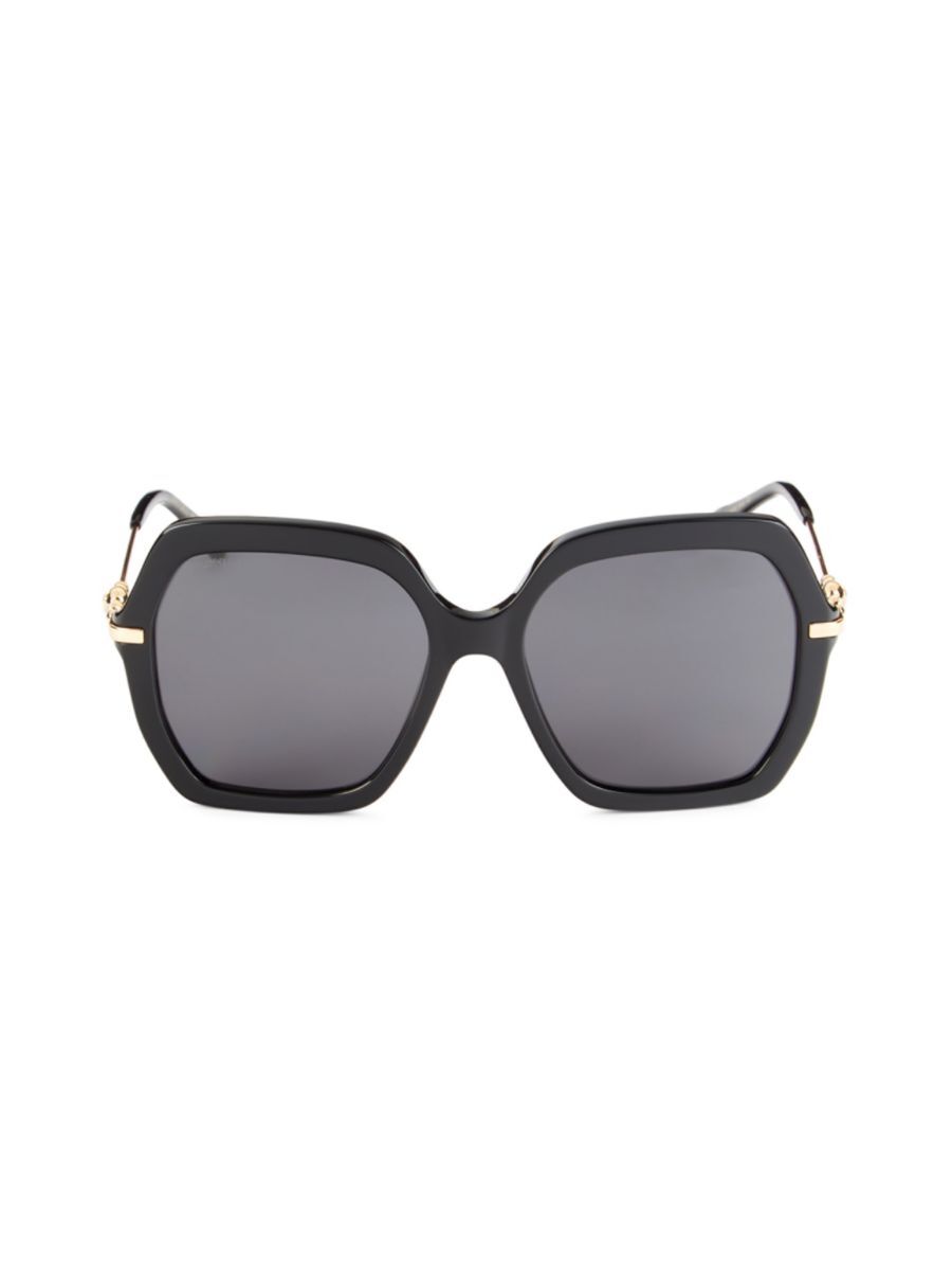 Photos - Sunglasses JIMMY CHOO Women's 57MM Square  - Black - female - Size: one-siz 