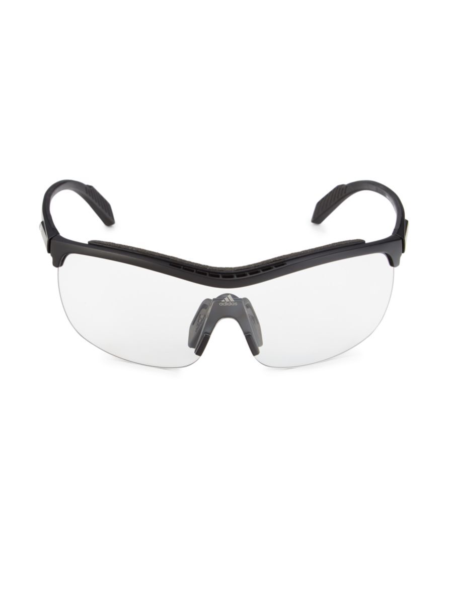 Photos - Sunglasses Adidas Men's 76MM Wrap  - Black - male - Size: one-size 04000188 