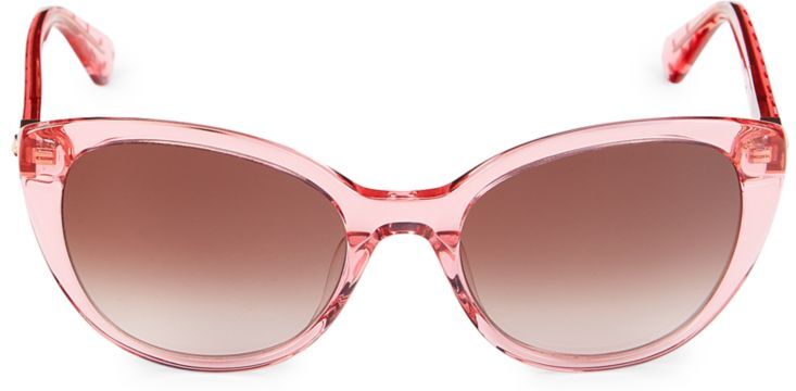 Photos - Sunglasses Kate Spade new york Women's Amberlee 55MM Round Cat Eye  - Havan 