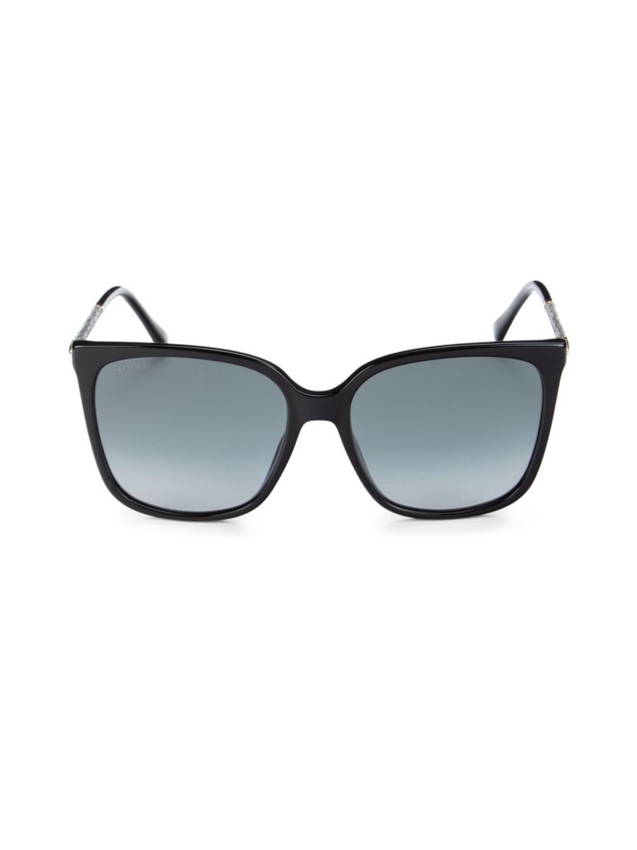 Photos - Sunglasses JIMMY CHOO Women's 57MM Square  - Blue - female - Size: one-size 