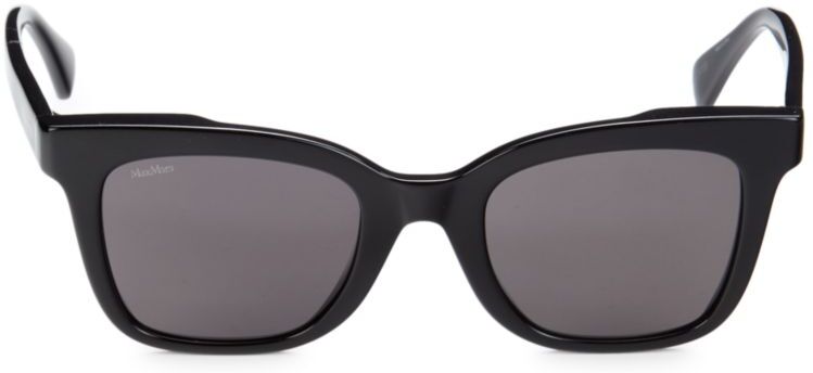 Photos - Sunglasses Max Mara Women's 50MM Square  - Smoking Black - female - Size: o 