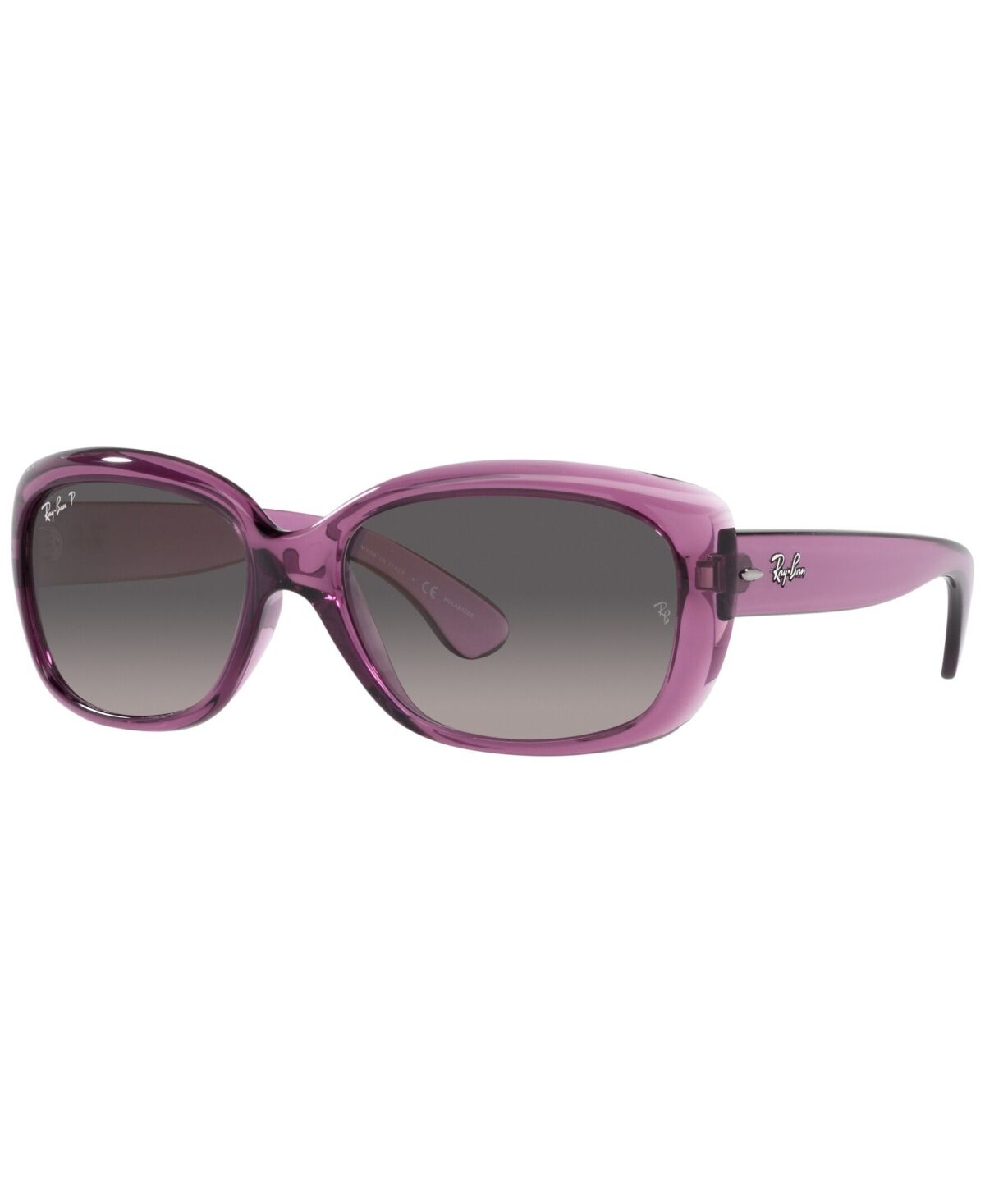 Ray-Ban Women's Polarized Sunglasses, RB4101 Jackie Ohh 58 - Transparent Violet