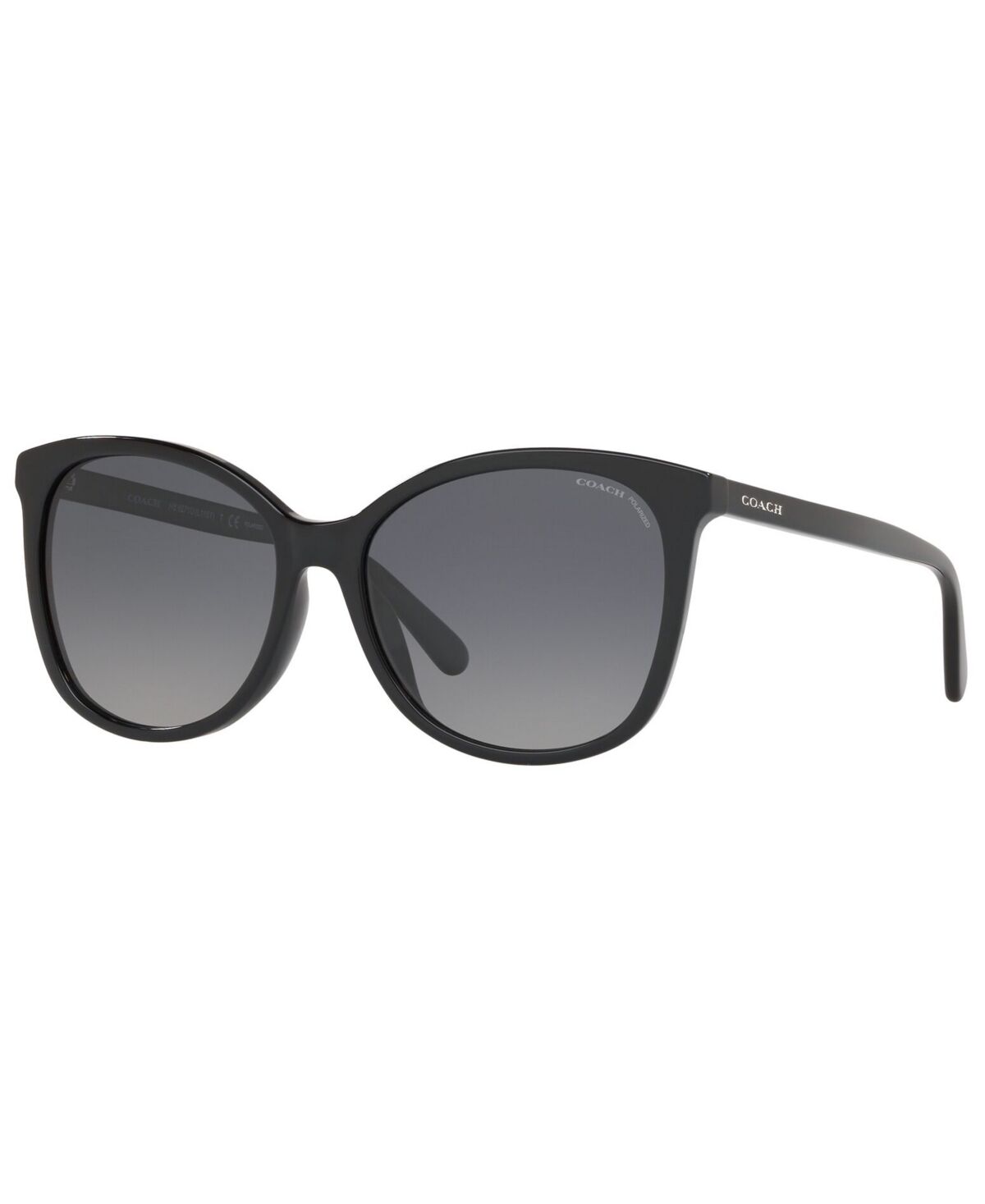Coach Women's Polarized Sunglasses, HC8271U - BLACK/Dark Grey Gradient POLAR