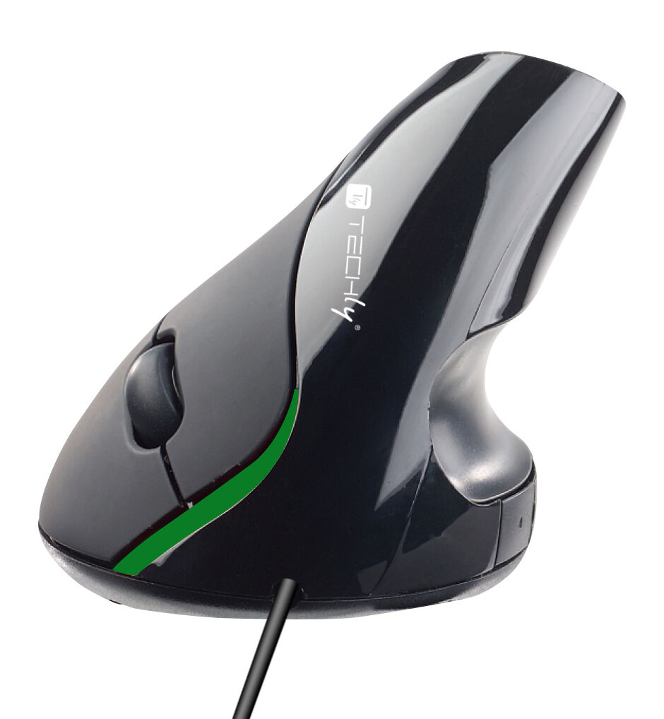 Techly Mouse Verticale Ergonomico USB Nero