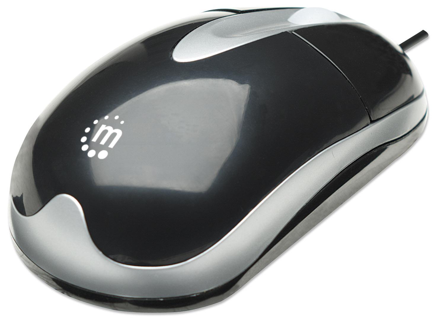 Manhattan MH3 Mouse Classic Desktop Ottico USB Nero