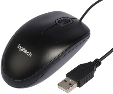 Logitech Mouse Ottico Standard Nero USB Cablato , pulsanti 3, 910-003357