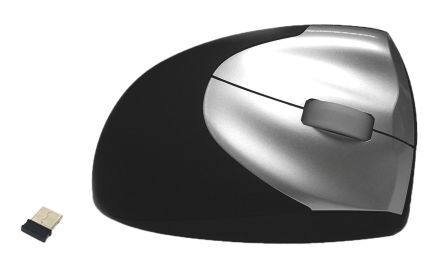 Ceratech Mouse Ottico In posizione verticale Nero USB Wireless , pulsanti 3, MOU-UPRIGHT2RFBK