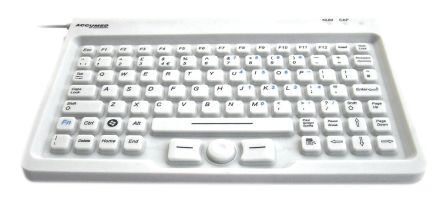 Ceratech Tastiera Bianco Cablato USB , QWERTY (UK) Standard, KYBNA-SIL-MINCWH