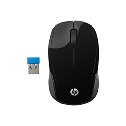 HP Mouse 200 - mouse - 2.4 ghz - argento 2hu84aa#abb