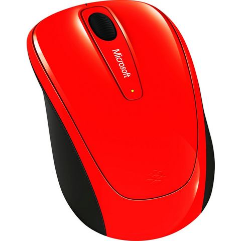 Microsoft »Wireless Mobile Mouse 3500 Flame Red« muis  - 24.99 - rood