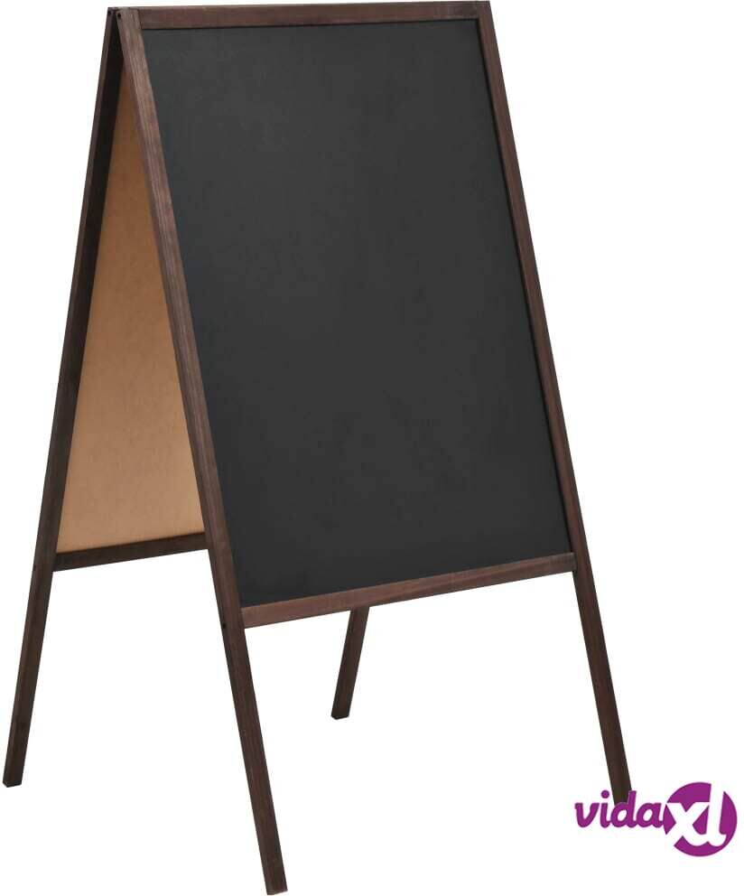 vidaXL Double-sided Blackboard Cedar Wood Free Standing 60x80 cm