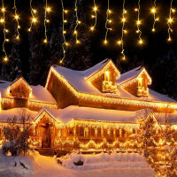 Diversen 360 warm white LED icicle Christmas lights