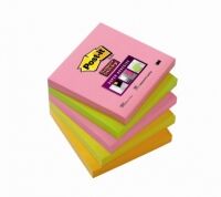 3M Post-it Super Sticky Notes Neon (76mm x 76mm)