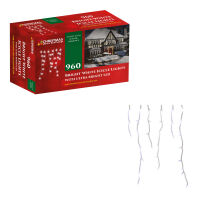 Diversen 960 warm white LED icicle Christmas lights