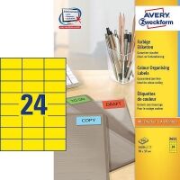 Avery 3451 multi-purpose labels 70 x 37 mm yellow (2400 labels)