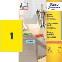 Avery 3473 multi-purpose labels 210 x 297 mm yellow (100 labels)