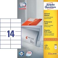 Avery 3653 multi-purpose labels 105 x 42.3 mm (1400 labels)