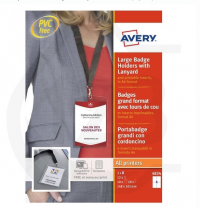 Avery 4834 badge holder lanyard set 105 x 148 mm (10 pieces)