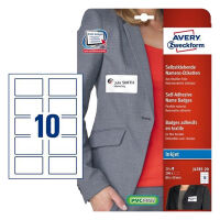 Avery J4785-20 self-adhesive name badge labels 50x80 mm (200 labels)