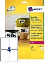 Avery L4774-20 weatherproof labels, 99.1 x 139 mm (80 labels)