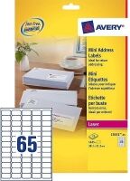 Avery L7651-25 Quick Peel Address Labels 38.1 x 21.2 mm (1625 labels)