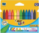 Bic Kids Plastidecor Triangle Crayons Assorted (Pack of 12) 829773