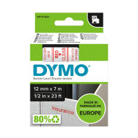 Dymo S0720520 / 45012 12mm tape, red on transparent (original Dymo)