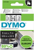 Dymo S0720680 / 40913 9mm tape, black on white (original Dymo)